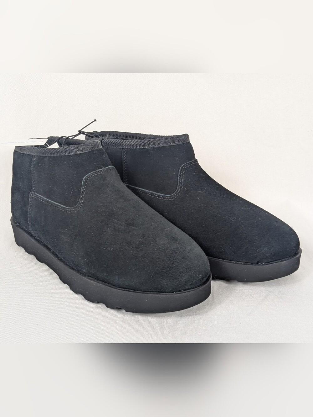 Black Suede Micro Bootie, NWT